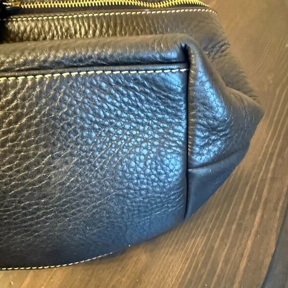 DOONEY & BOURKE  Zipper Pocket Sac Pebbled Black Purse Shoulder Bag - Picture 6 of 13